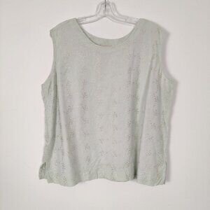 Huntington Ridge Women's Embroidered Tank Top Blouse Size EU 42 Bohemian Cottage